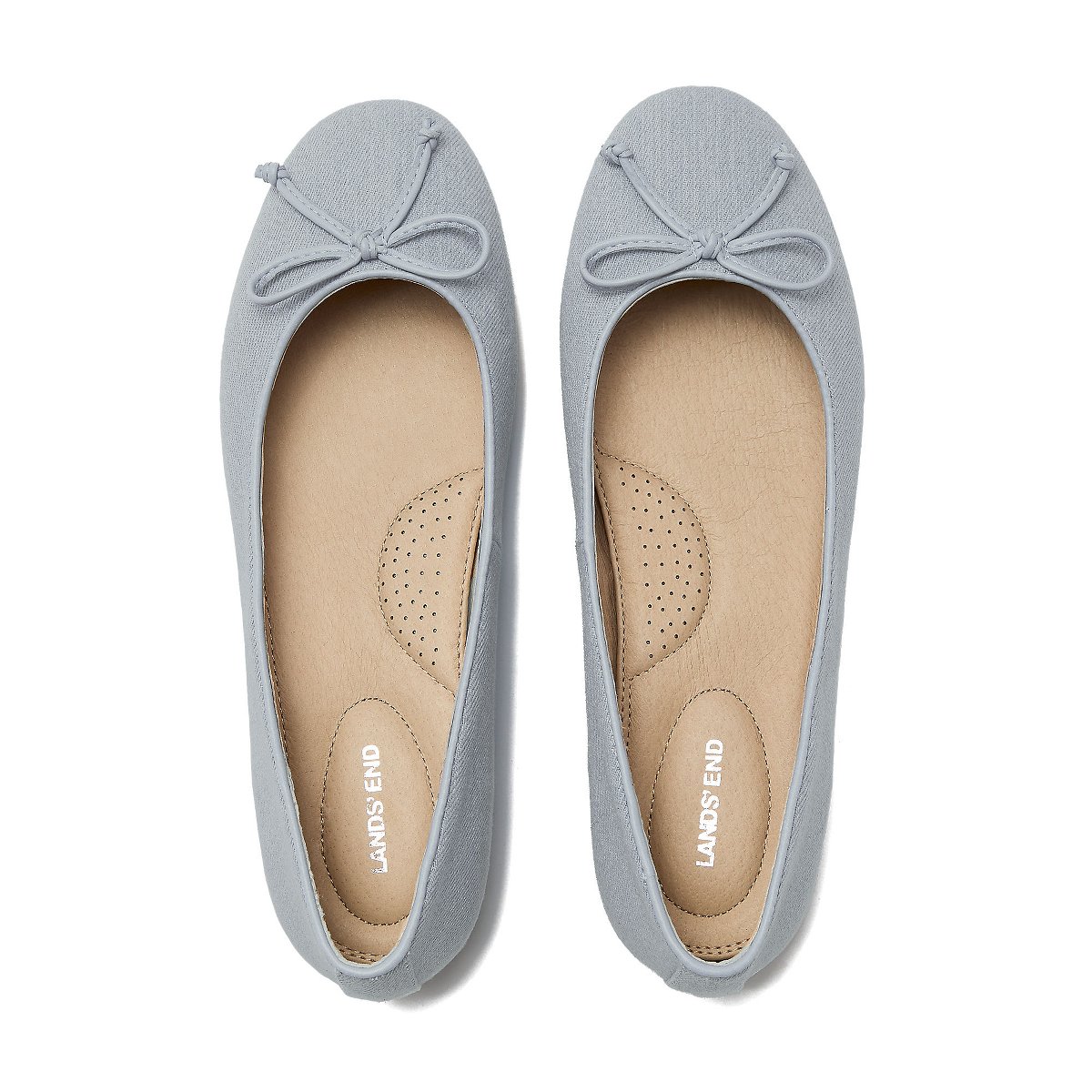Обувь Lands' End Women's Essential Denim Ballet Flats - 7 - Dark Wash — фото 2