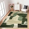 Machine Washable Contemporary Abstract Area Rug Low Pile Stain & Slip Resistant Pet Friendly Floor Cover - 2 of 4