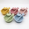 MyKids-USA Baby Cartoon Bear Shape Complementary Food Training Silicone Bowl With Spoon Sets - 2 of 2