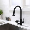 Yukimo 3-in-1 Kitchen Faucet with Press-Type Glass Rinser, High-Arc Pull-Down Sprayer with 3 Function Spray Mode, Matte Black Finish - 2 of 4
