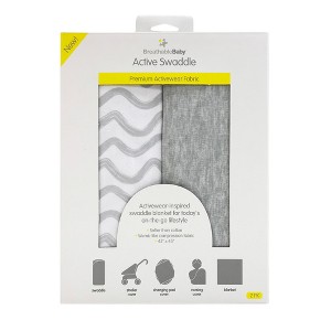 BreathableBaby Swaddle Blanket 2pk - Gray