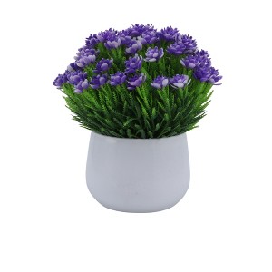 Unique Bargains Artificial Plants Scandinavian-style Plastic 3.35"x3.35"x6.69" 1 Pc - 1 of 4