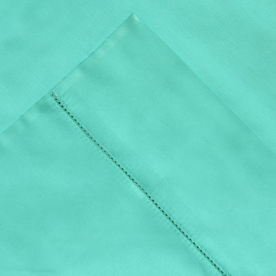 Pointehaven 410 Thread Count Long Staple Cotton Aqua Pillow Cases, King ...