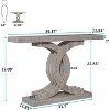 Tribesigns 39-inch Wooden Console Tables with Geometric Base - 3 of 4