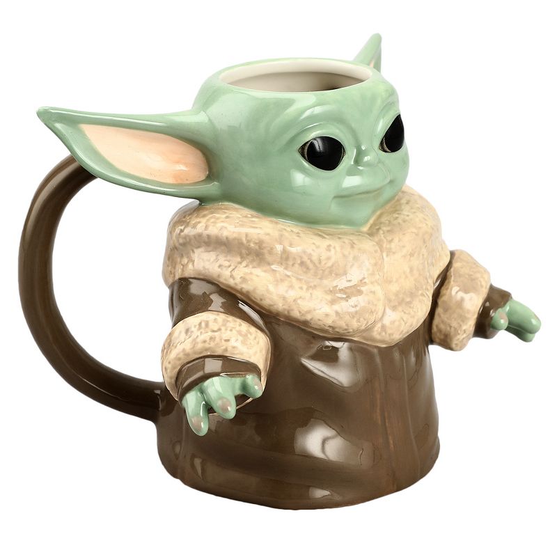 Star Wars' The Mandalorian "Grogu" 20oz Sculpted Ceramic Mug, 3 of 6