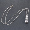 Three Stone Pendant Necklace for Women  Round Cascading CZ by Ginger Lyne Collection - 4 of 4
