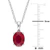 EVERLY JEWELRY | Sterling Silver Pendant with Gemstone and Created Gemstone – Multiple Stone Options - 3 of 4