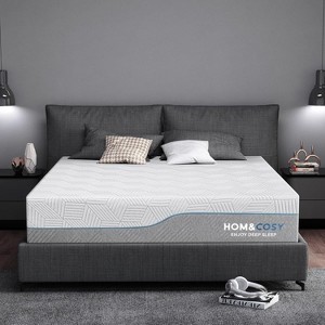Dyonery 12/14 Inch Memory Foam Mattress with Ice Silk Cover, Cooling Green Tea Gel Bed Mattress in Box, Extra Firm Mattress for Pressure Relief - 1 of 4