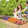 Costway Wooden Raised Garden Bed Outdoor Wood Planter Box for Vegetables Flowers Fruit - 4 of 4