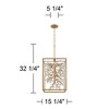 Possini Euro Design Light Brass Gold Pendant Chandelier 15 1/4" Wide Modern Clear Crystal 4-Light Fixture for Dining Room House - 4 of 4