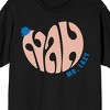 Mr. Men And Little Miss Classic Nah Me Lazy Crew Neck Short Sleeve Men's Black T-shirt - 2 of 3