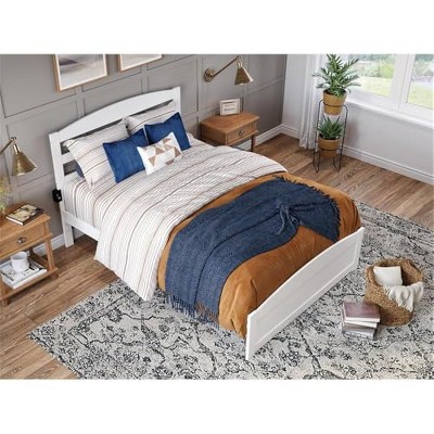 AFI Furnishings Warren Platform Bed Q with Footboard WH