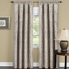 Kate Aurora Royal Living 2 Piece Rod Pocket Damask Design 95% Blackout Curtain Panels - 3 of 3