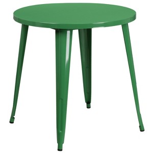 Flash Furniture Commercial Grade 30" Round Metal Indoor-Outdoor Table - 1 of 2