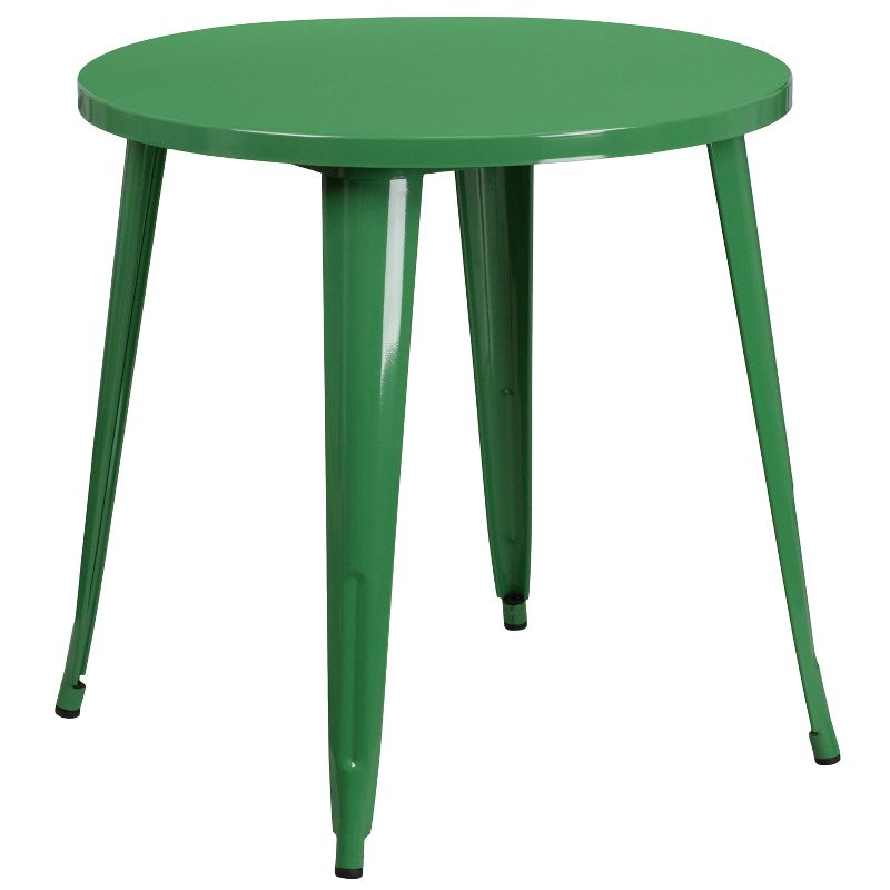 Flash Furniture Commercial Grade 30" Round Metal Indoor-Outdoor Table, 1 of 3