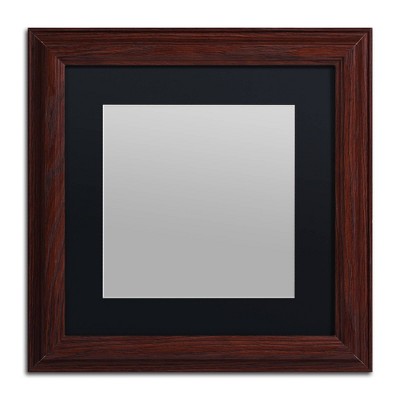 Trademark Fine Art 11"x11" Heavy Duty Wood Frame with Black Mat