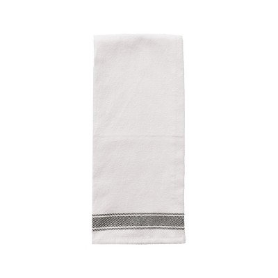 Sweet Water Decor Horizontal Striped Tea Towel- Six Stripes - Black