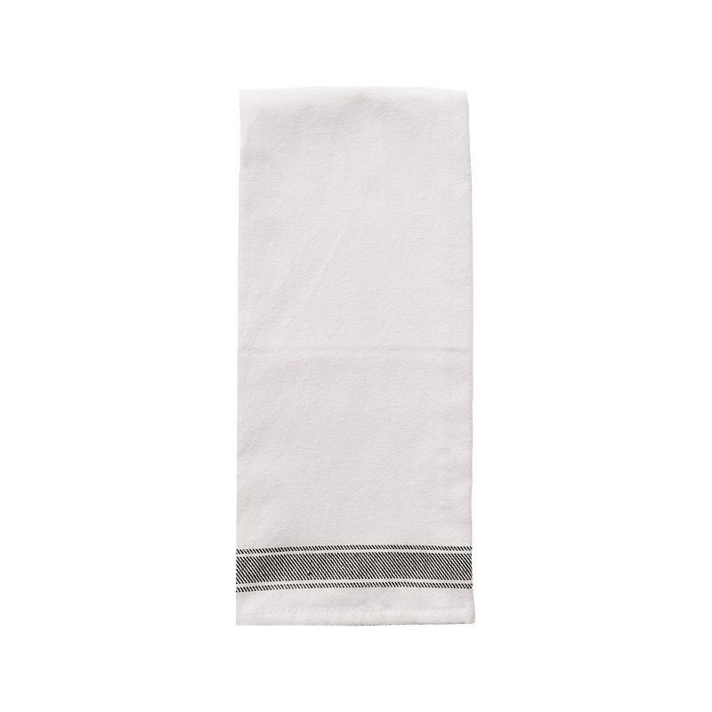 Sweet Water Decor Two Horizontal Black Stripe Hand Towel - 18x32", 1 of 6