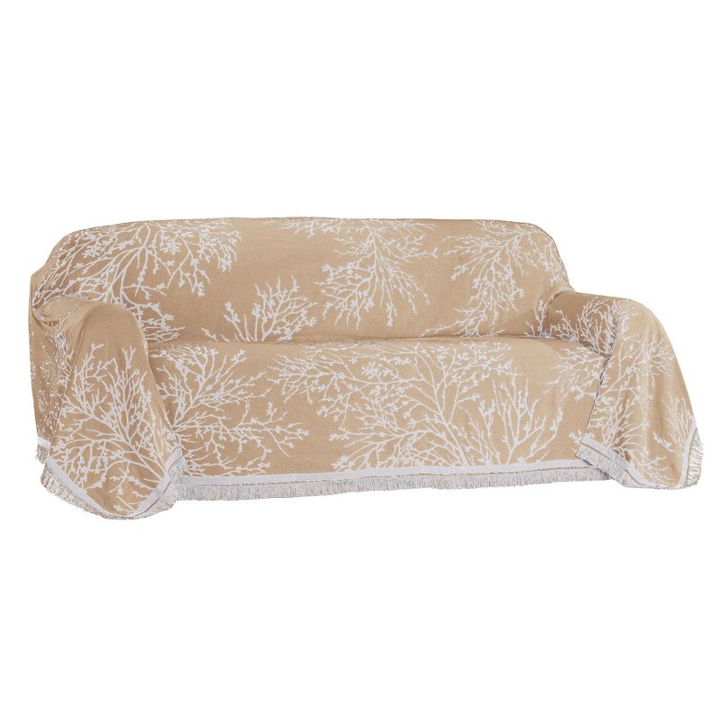 Collections Etc Reversible Branch Design Tapestry Furniture Throw, 1 of 5