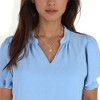 Anna-Kaci Women's Stainless Steel Necklace with 18K Gold Plated Sun Pendant, Orange Acrylic Stone, Adjustable Chain, Unique Design-Gold - 3 of 4