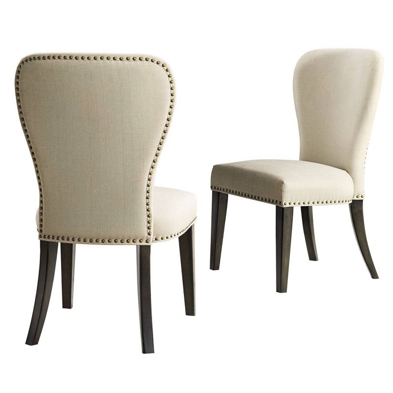 Set of 2 Savoy Upholstered Dining Armless Chairs - Alaterre Furniture, 3 of 20
