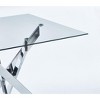 Cross Leg Modern Dining Table, with Round or Square Table Top, Pedestal Dining Table, End Table Leisure Coffee Table - 4 of 4