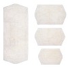 Waterford Tufted Bath Rug, Extra Soft and Absorbent, Non-Slip Bath Mats, Machine Washable bath rugs for Bathroom, 4 Pcs Set with Runner, Ivory - 2 of 4