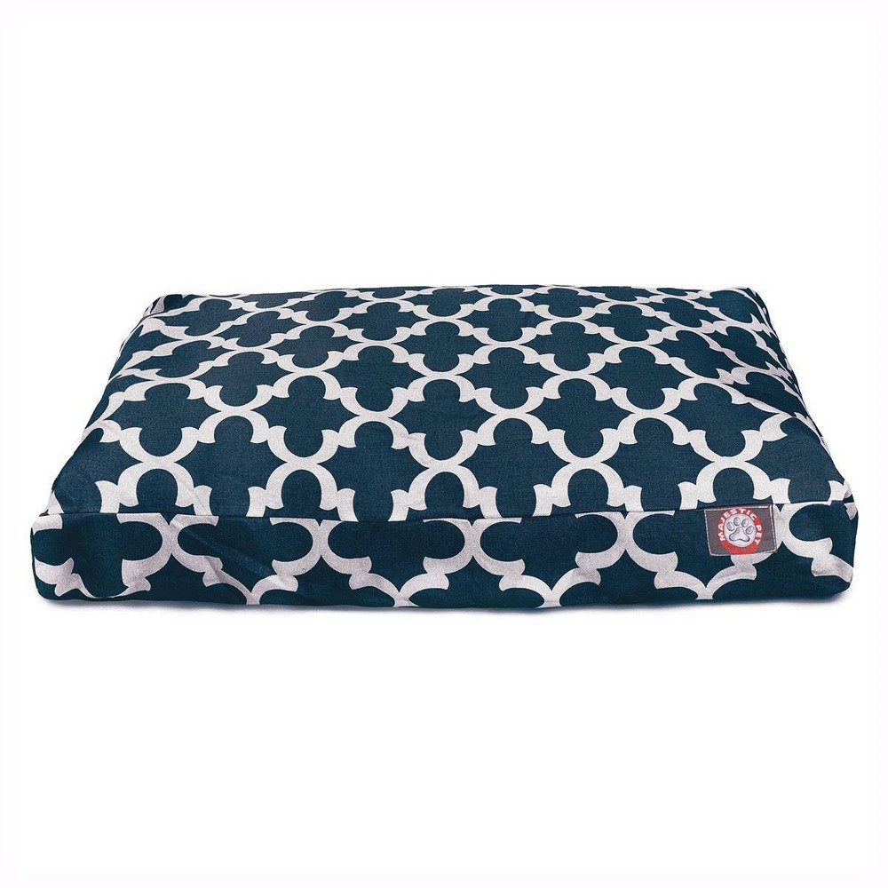 Photos - Bed & Furniture Majestic Pet Trellis Rectangle Dog Bed - Navy - Large - L 