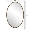 FONTOI Oval Retro Wall Mirror, Vanity Mirror, Mirror Wall Decor for Bathroom Bedroom Living Room Cloakroom Entryway, Gold, 25.59"*39.37"*1.18" - 3 of 4