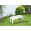 Vynxaria White Backless Patio Bench - Modern HDPE Adirondack Seating for Garden and Balcony - 2 of 4