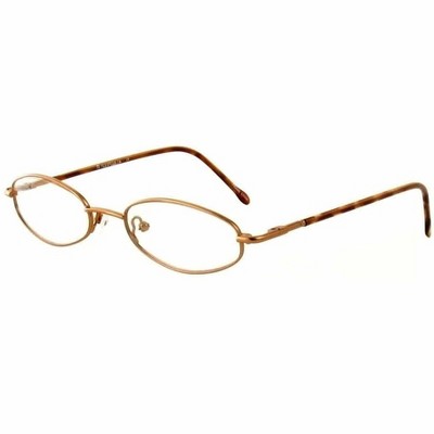 Flex Plus by Vivid FP-74 Designer Blue Light FIlter Reading Glasses in Satin Brown 49mm +1.50 | Unisex | Oval Shape | Small Fit