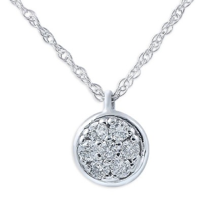 Pompeii3 1/6ct Pave Diamond Pendant 14K White Gold