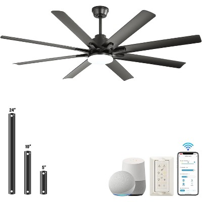 Sofucor Smart APP 8 Arm Fan High CFM  66 Inch Ceiling Fan with Light Kit & Remote Control