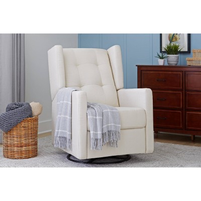 Maddox Natural Oat Swivel Recliner with Sustainable Wood