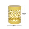 PAGED Modern Round Outdoor Side Table,Iron Patio End Tables for Backyard,Pool, Indoor Companion,Durable and Stable - 3 of 4