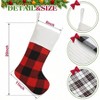 Buffalo Plaid Stockings Set 6 Large Traditional Red and Black Xmas Stockings Mantel Fireplace Hanging Decor Holiday Indoor 20 Inch - 4 of 4