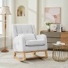 Hyleory Chenille Rocking Chair, Upholstered Rocking Chair,Modern Accent Chair with High Back Comfy Armchair for Living Room Bedroom - 2 of 4