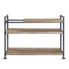 INFURNIC Decorative Bookshelf Industrial Oak and Sandy Black Finish Bookcase with Metal Frame, Brown, 16"*48"*32" - 4 of 4