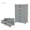 NicBex 5 Drawers Nightstand,Bedside Table with Black Metal Handles,Modern Side Table for Bedroom - 3 of 4
