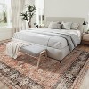 Vintage Floral Area Rug for Bedroom – Soft, Non-Slip, Non-Shedding Throw Rug for Living Room, Dining Room & Foyer - 4 of 4