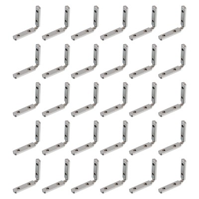 Unique Bargains Carbon Steel Corner Connectors for 2020 Series L-Shape Interior Joint Brackets
