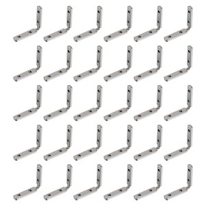 Unique Bargains Carbon Steel Corner Connectors for 2020 Series L-Shape Interior Joint Brackets - 1 of 4