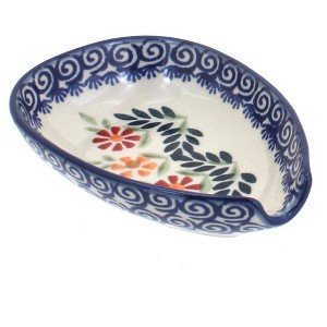 Blue Rose Polish Pottery Manufaktura Spoon Rest - 1 of 2