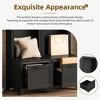 Whisen Elegant Free Standing Hall Tree Set of 2, Multifunctional 3-IN-1 Entryway Coat Rack with Black Retro Handles - 3 of 4