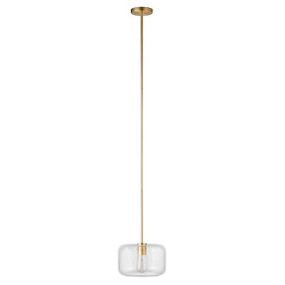 Hudson and Canal 11" Wide Pendant with Clear Shade