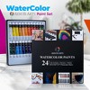 Bright Creations Watercolor Paint Set for Kids Ages 3-14 - Art Supplies Kit with 24 Paint Tubes, Brush Set, Paper & Palette/Pan - 2 of 4