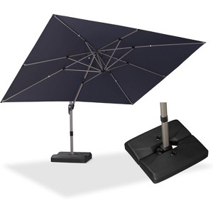 PURPLE LEAF Deluxe Aluminum Outdoor Patio Umbrella Square Cantilever Umbrellas - 1 of 4
