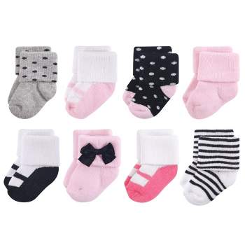 Little Treasure Baby Girl Newborn Socks, Polished, 0-6 Months