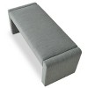 Kaia 47" Contemporary Farmhouse Linen Fabric Waterfall Upholstered Bench-Maison Boucle - 2 of 4