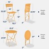 Best Choice Products 3-Piece Small Bistro Set, Folding Patio Furniture Set of 2 Chairs and Table - 2 of 4